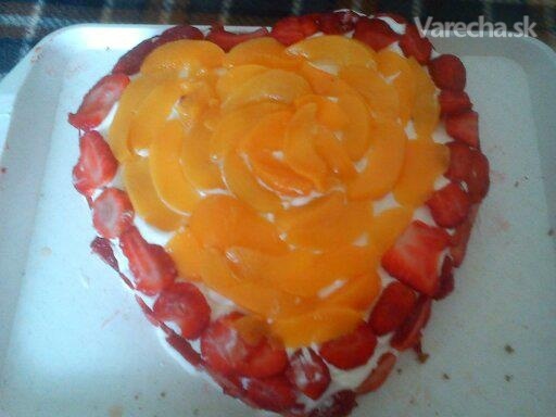Ovocná torta v tvare srdca recept