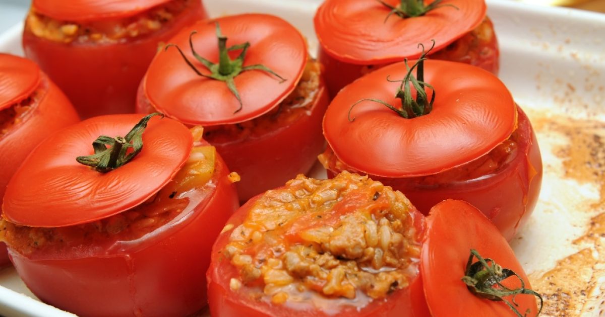 Zapekané paradajky plnené mäsom, fotogaléria 1 / 1.