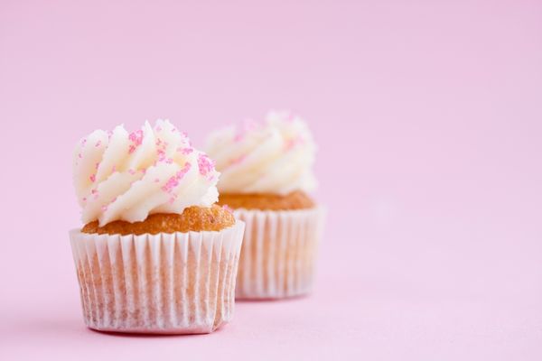 Vanilkové cupcakes s tvarohovým krémom