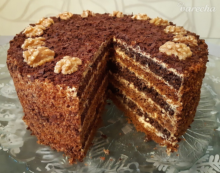 Medová torta so smotanovo-karamelovým krémom (bez vaľkania ...