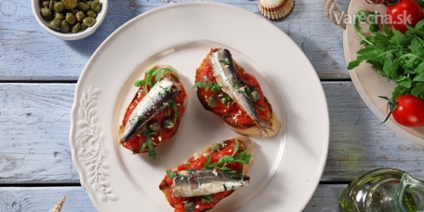 Bruschetta so sardinkami recept