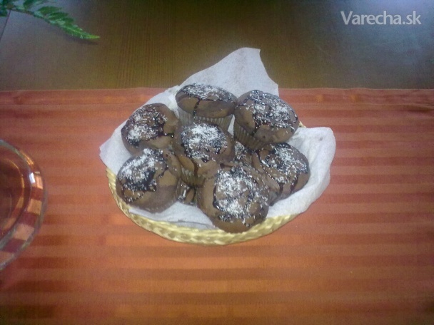 Čokoládové muffiny s kokosovým prekvapením recept