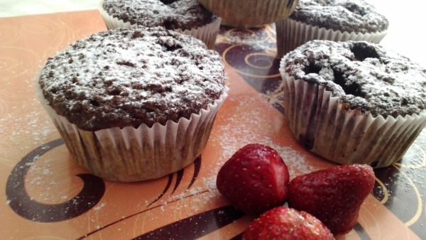 Zdravé kakaové muffinky
