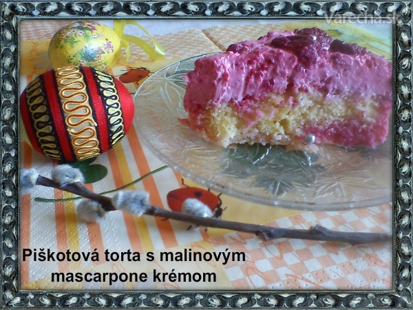 Piškótový koláč s malinovým mascarpone krémom recept ...