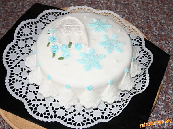 Zimní dort pro vnučku k 21 narozeninám