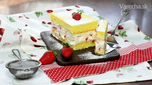 Bezlepkový piškótový koláč s ovocím recept