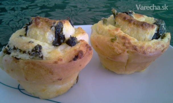 Špenátové muffiny s bryndzou (fotorecept) recept