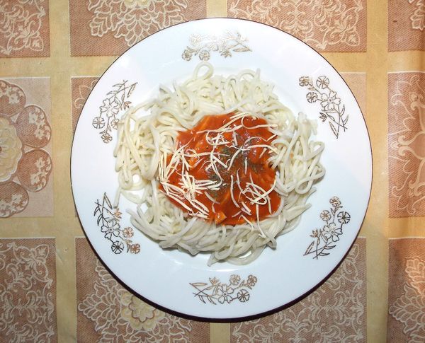 Špagety s morca dellou