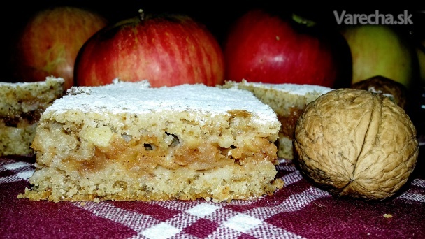 Jablkový koláč zo šľahačkového cesta (fotorecept) recept