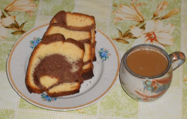 FOTORECEPT: Dvojfarebný koláč
