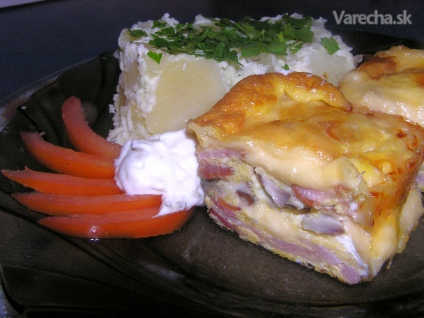 Zapekaný syr a smotanové zemiaky (fotorecept) recept