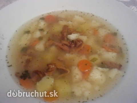 Fotorecept: Zeleninová polievka s kuriatkami