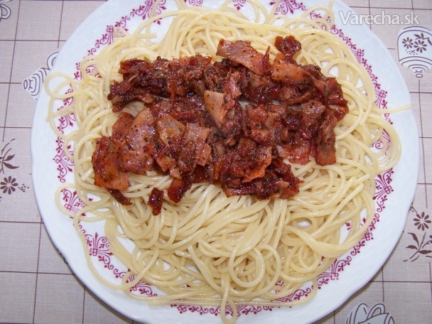 Špagety so šunkou recept