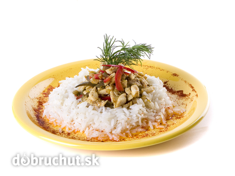 Teľacie mäso s ryžou na Srbský spôsob