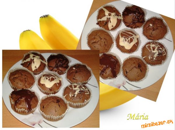 Čokoládové muffiny s banánmi...