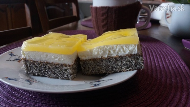 Makový koláč s citrónovou polevou recept