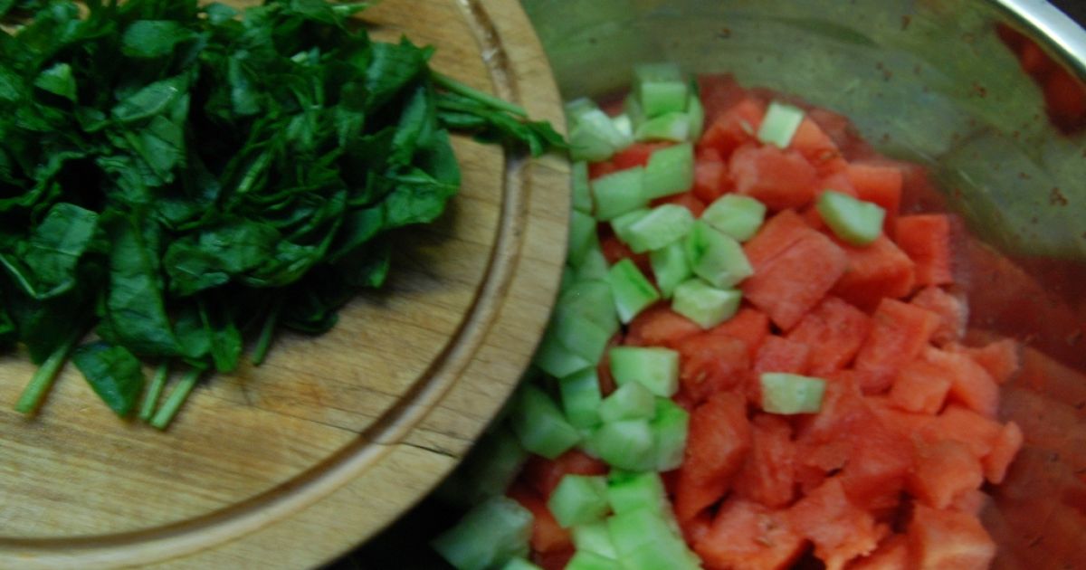 Uhorkový šalát s melónom a madľami, fotogaléria 3 / 7.