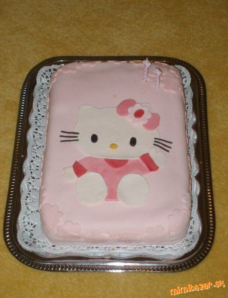 Kittynková tortička pre moju maličkú moja prvá poťahovaná ...