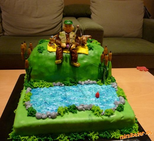 torta pre otca rybára k 60. narodeninám