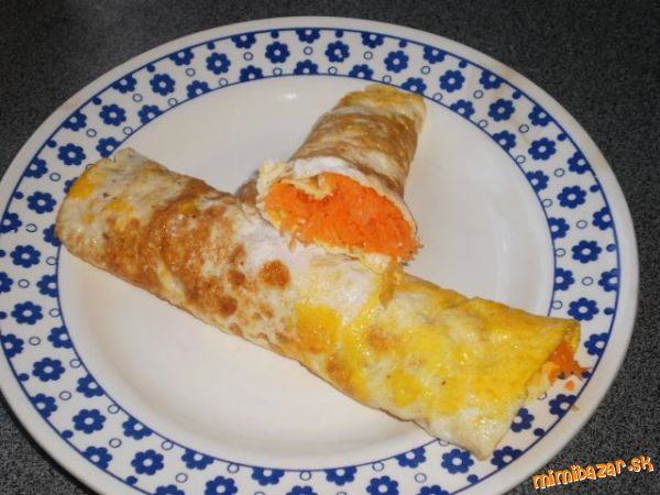 Omeleta s mrkvovou plnkou