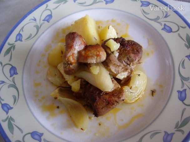 Morčacie pečené so zemiakmi a cibuľou (fotorecept) recept ...