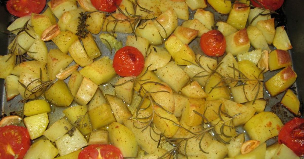 Pečené zemiaky s bylinkami a paradajkami, fotogaléria ...