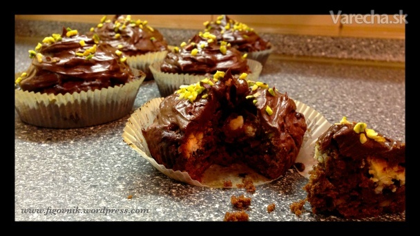 Čokoládovo-pistáciové cupcakes recept