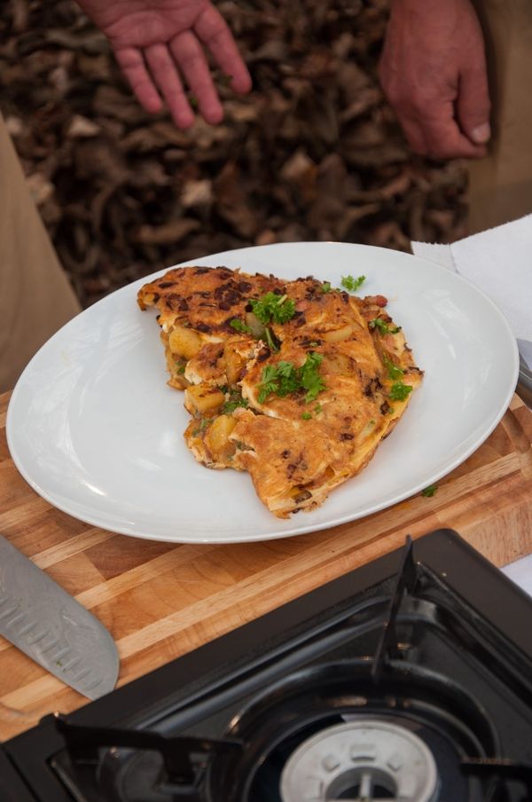 Sedliacka omeleta s gombaseckou klobásou