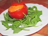 „Nízkokalorická pochúťka“: Plnené paradajky s pečenými paprikami ...