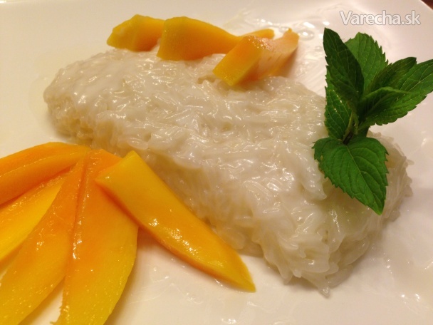 Sticky rice s mangom (fotorecept) recept