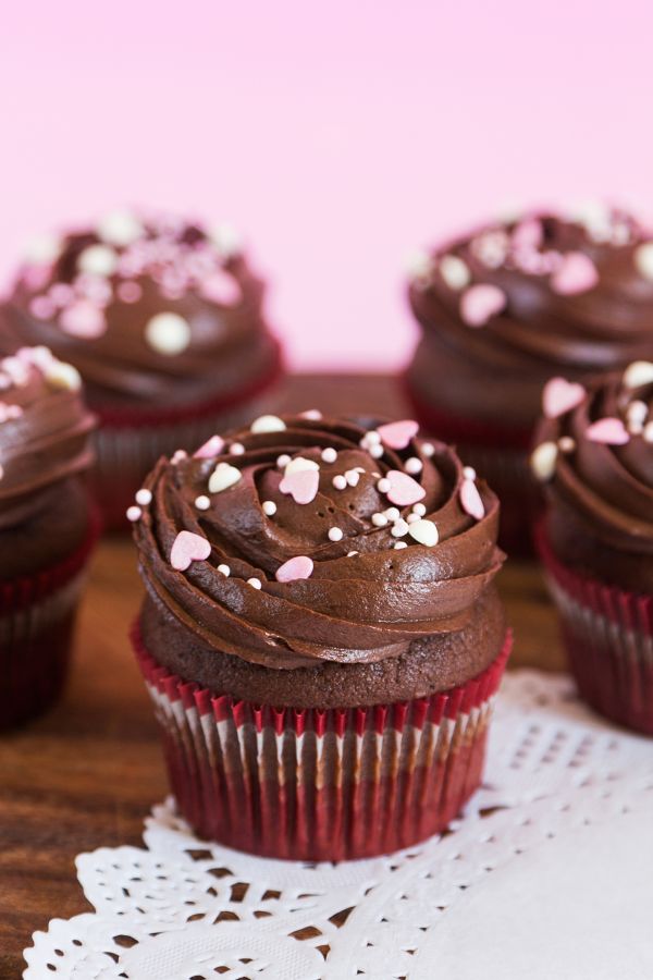 Čokoládové cupcakes s čokoládovým krémom