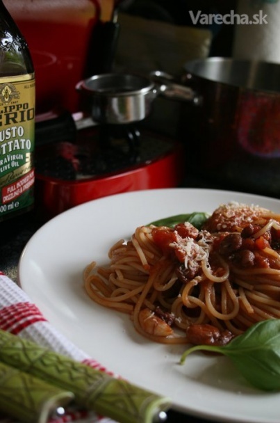 Spaghetti con pomodoro e gamberetti per colpa del Chianti recept ...