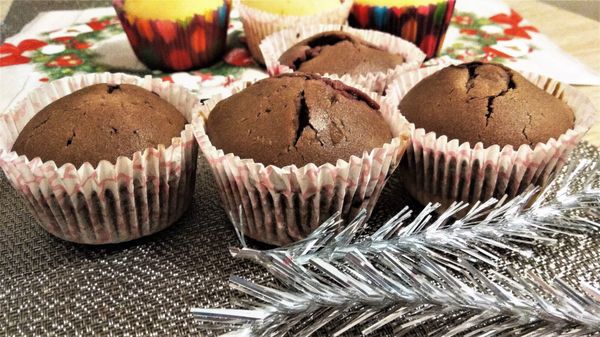 Muffiny plnené horkou čokoládou