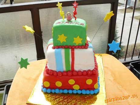 farebna torta pre dcerku k narodeninam