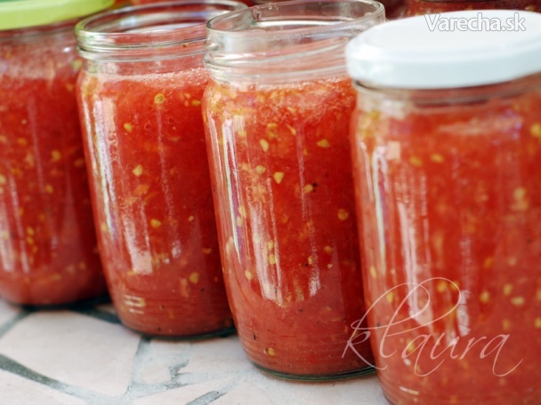 Drvené paradajky polotovar na zimu (fotorecept) recept