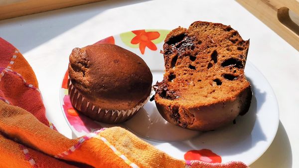 FOTORECEPT: Banánovo-čokoládové muffiny s jogurtom a bez cukru