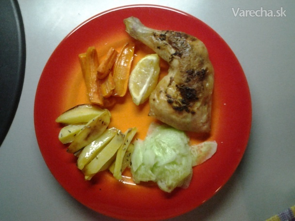 Pečené kura s rozmarínom a citrónom (fotorecept) recept