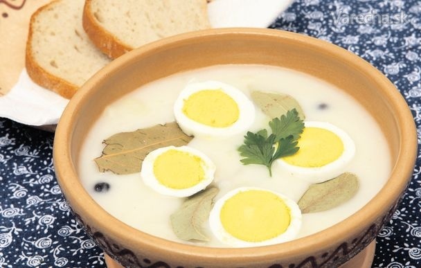 Zemiaková polievka kyslá s vajíčkom recept