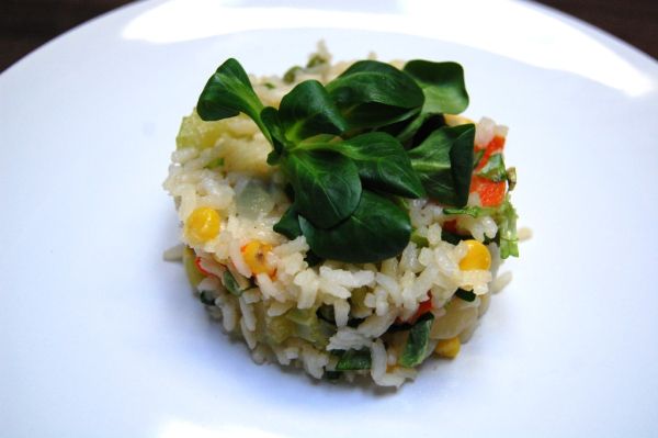 Zeleninové rizoto s valeriánkou poľnou
