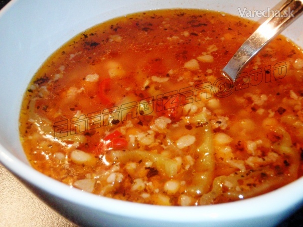 Chilli fazuľová polievka (fotorecept) recept