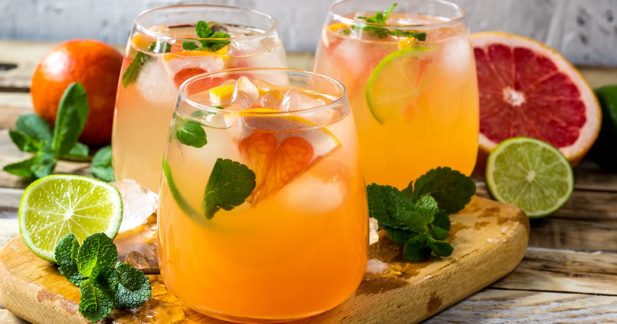 Osviežujúci pomarančovo-grepový drink s mätou, Fotka č. 1 ...