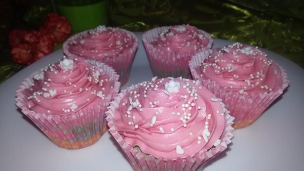 Ružové cupcakes