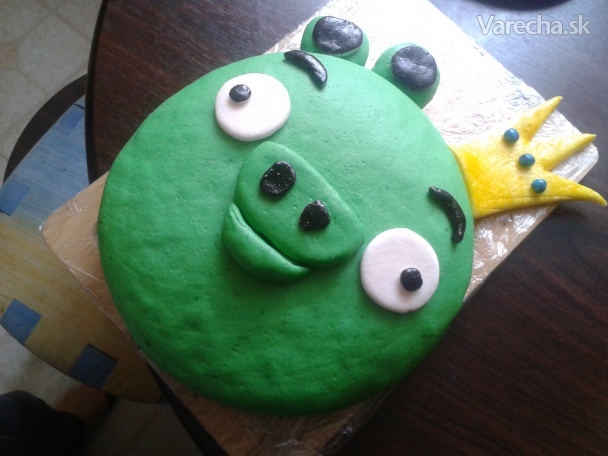 Torta prasiatka z Angry Birds (fotorecept) recept
