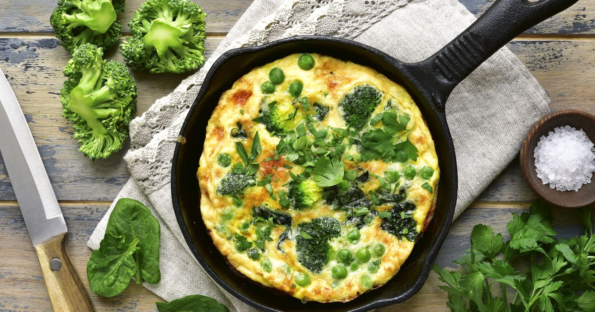Brokolicová omeleta s feta syrom (frittata) recept 25min ...