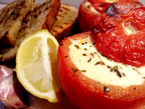 Pečené plnené paradajky (fotorecept) recept