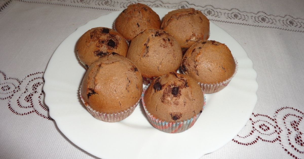 Kakaové muffiny s kúskami čokolády, fotogaléria 1 / 6.