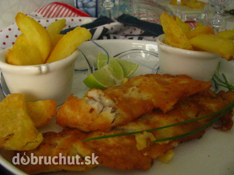 Anglická vyprážaná ryba – fish and chips...