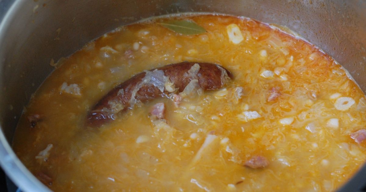 Kapustovo fazuľová polievka s klobáskou, fotogaléria 8 / 8.