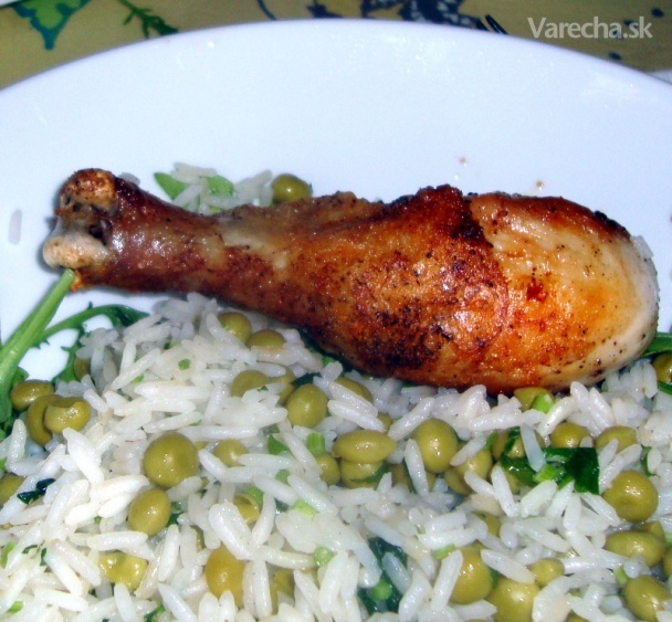 Pečené kurča s ryžou za 18 minút (fotorecept) recept