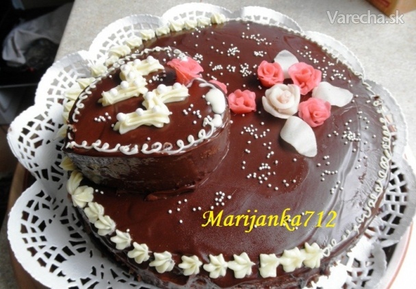 Orechovo čokoládová torta (fotorecept) recept